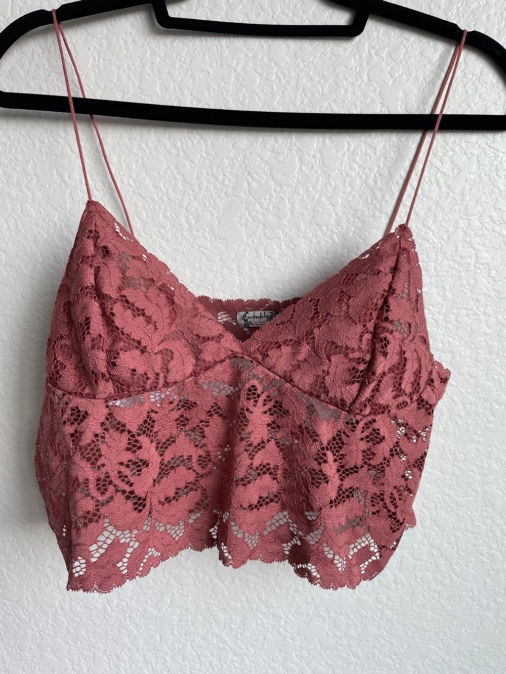 Free People Floral Lace Bralette - Rose Women’s Medium - Picture 6 of 13
